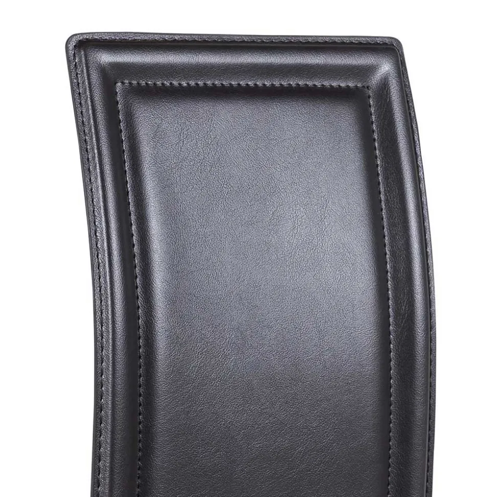 Schwarzer Esstischstuhl Buono mit Kunstleder (4er Set)