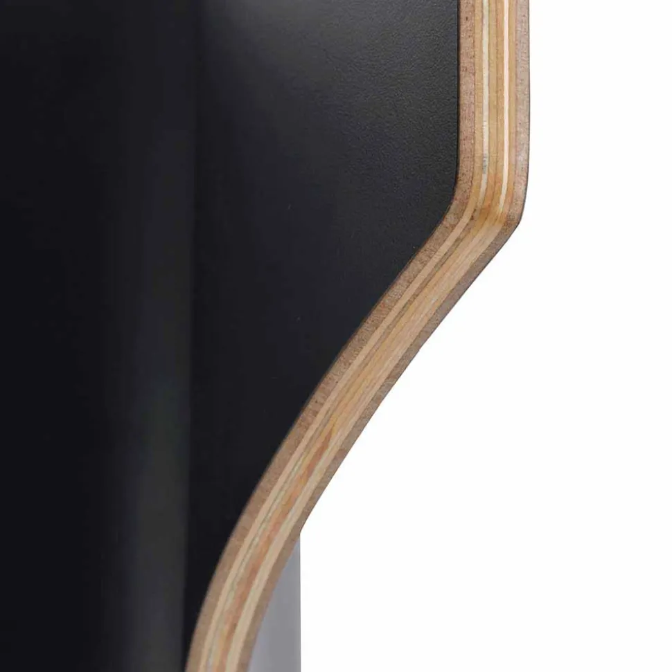 Schwarzer Holzstuhl mit Eiche - Join (2er Set)
