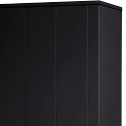 Schwarzer Kleiderschrank aus Massivholz - Florida
