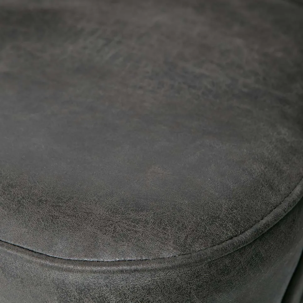 Schwarzer Ledersessel Retro Carlot aus Recyclingleder