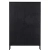 Schwarzer Schrank mit Doppeltür - 100x155x40 - Burgossi