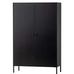 Schwarzer Schrank mit Doppeltür - 100x155x40 - Burgossi