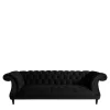Schwarzes Barocksofa aus Samtvelours - Isipia