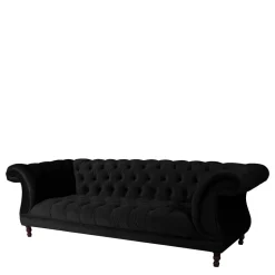 Schwarzes Barocksofa aus Samtvelours - Isipia
