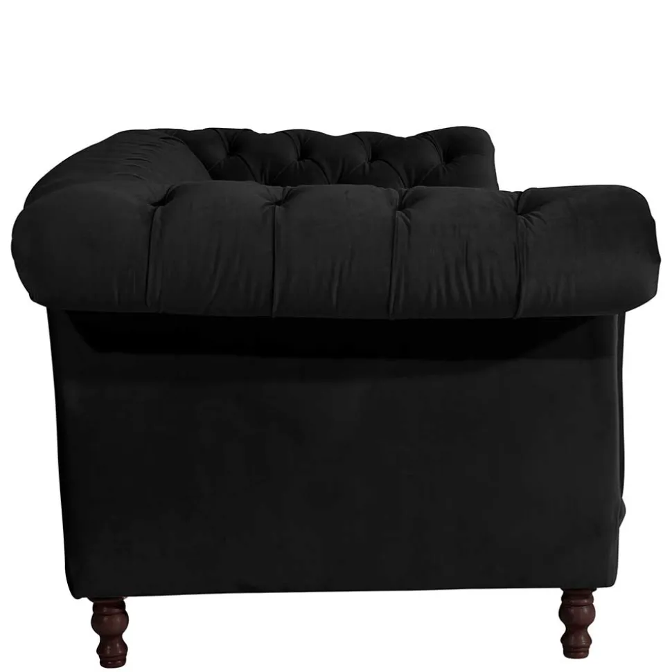 Schwarzes Barocksofa aus Samtvelours - Isipia
