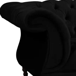 Schwarzes Barocksofa aus Samtvelours - Isipia