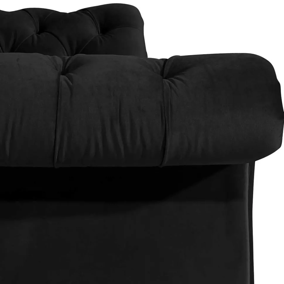 Schwarzes Barocksofa aus Samtvelours - Isipia