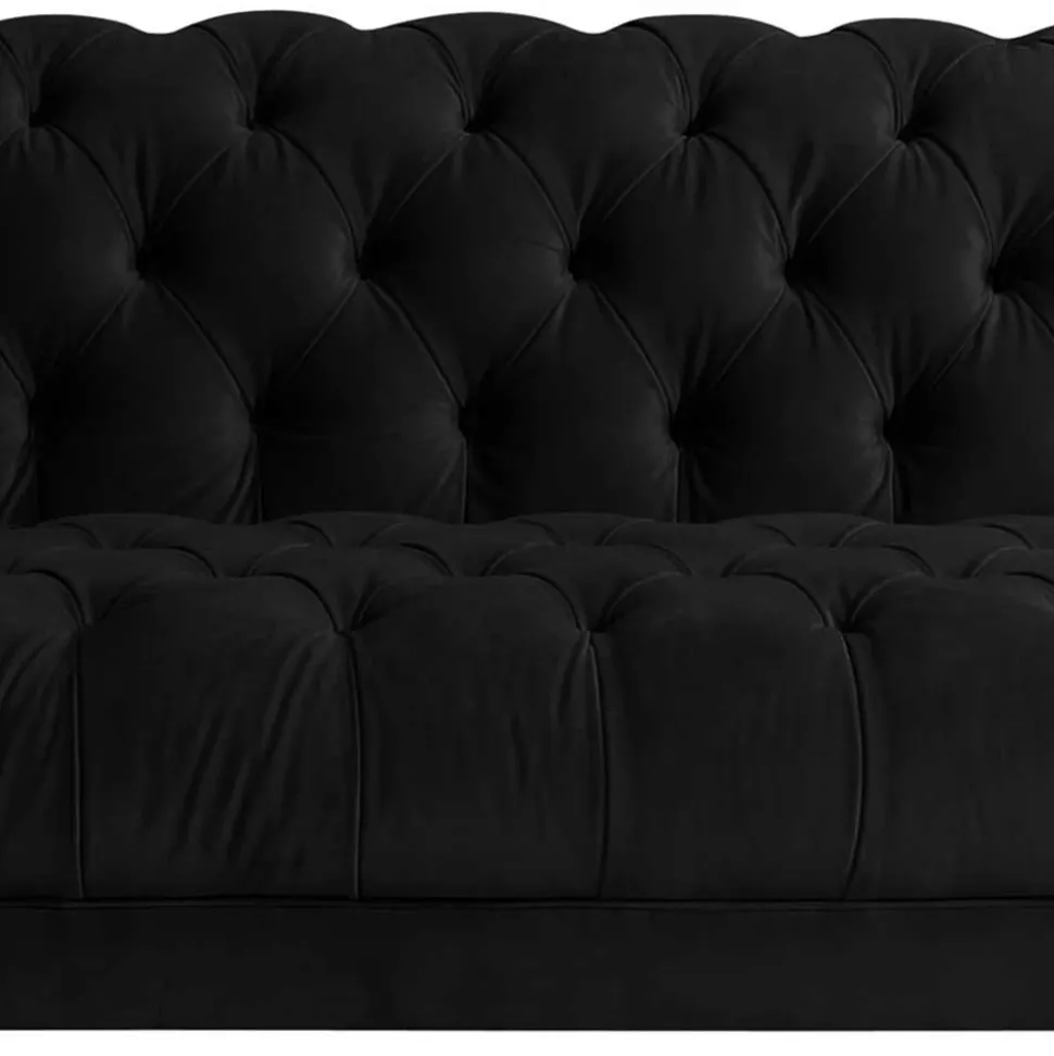 Schwarzes Barocksofa aus Samtvelours - Isipia