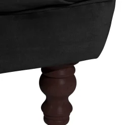 Schwarzes Barocksofa aus Samtvelours - Isipia