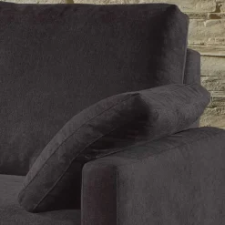 Schwarzes 2er Sofa mit Schlaffunktion - Laromain