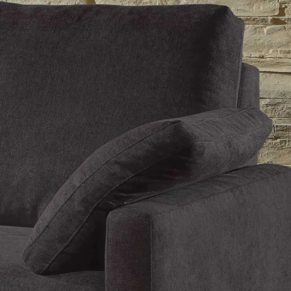 Schwarzes 2er Sofa mit Schlaffunktion - Laromain