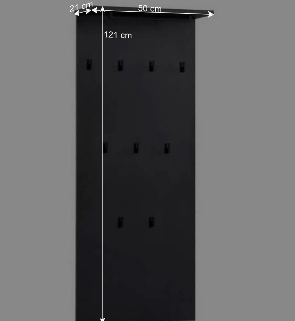 Schwarzes Flurmöbel Set - Anderian (vierteilig)