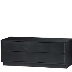 Schwarzes Lowboard mit zwei Schubladen - Niwidus