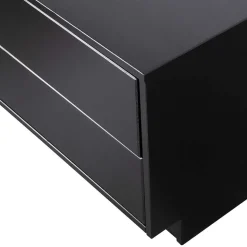 Schwarzes Lowboard mit zwei Schubladen - Niwidus