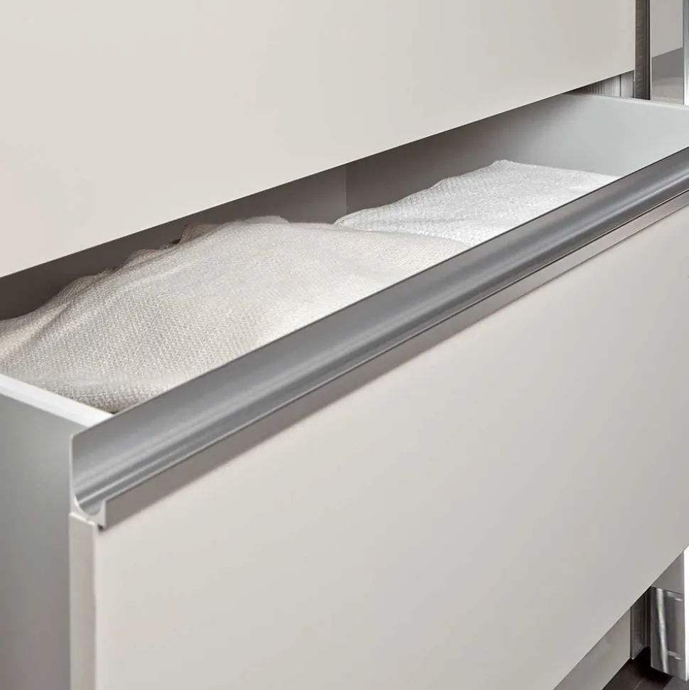 Schwebetüren-Kleiderschrank in Champagner - Nafissa