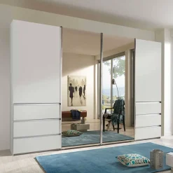 Schwebetürenkleiderschrank mit zwei Spiegeln - Galogero