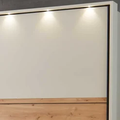 Schwebetürenschrank in Eiche Bianco & Beige - Kezmina