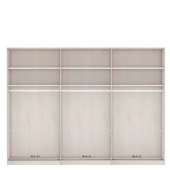 Schwebetürenschrank in Eiche Bianco & Beige - Kezmina