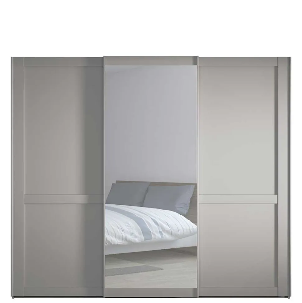 Schwebetürenschrank in Hellgrau - Ridonna