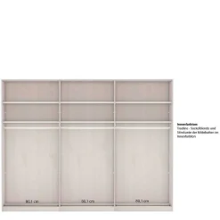 Schwebetürenschrank in Hellgrau - Ridonna