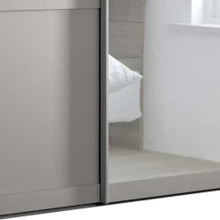 Schwebetürenschrank in Hellgrau - Ridonna
