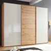 Schwebetürenschrank in Kernbuche & Beige - Krofun