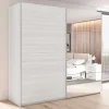 Schwebetürenschrank in Weiß Esche Dekor - Pruducia