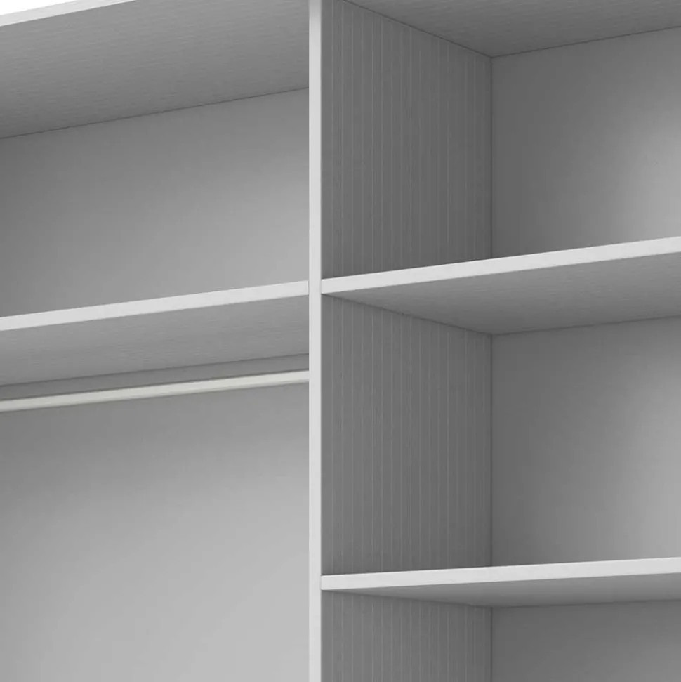 Schwebetürenschrank in Weiß Esche Dekor - Pruducia