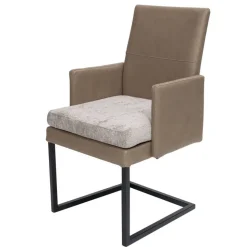 Schwingsessel in Beige und Grau - Rovina