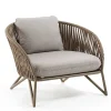 Sessel aus Seilgeflecht in Hellbraun & Beige - Rosmani
