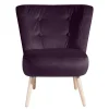 Sessel in Dunkellila Samtvelours - Aistran