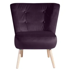 Sessel in Dunkellila Samtvelours - Aistran