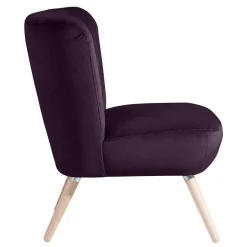 Sessel in Dunkellila Samtvelours - Aistran