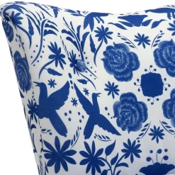 Sessel in Weiß Blau mit Blumen und Vögeln - Intiatos