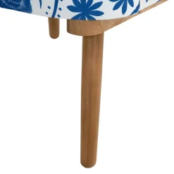 Sessel in Weiß Blau mit Blumen und Vögeln - Intiatos