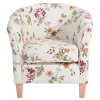 Sessel mit Stoffbezug mit Blumen Dessin - Barbadus