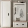 Set Dielen Ausstattung mit Schrank - Nedita (dreiteilig)