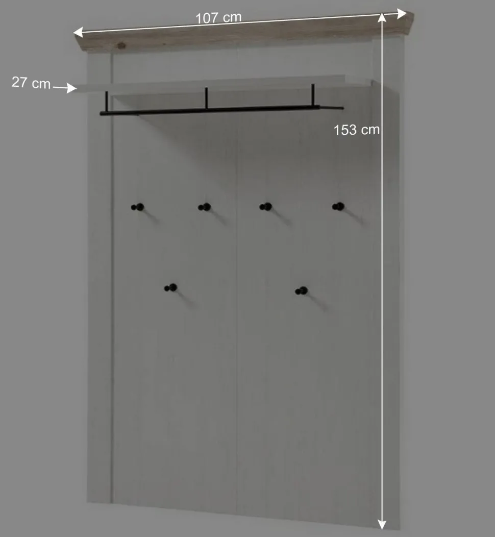 Set Dielen Ausstattung mit Schrank - Nedita (dreiteilig)