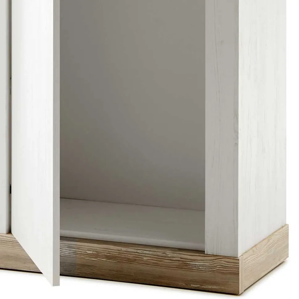 Set Dielen Ausstattung mit Schrank - Nedita (dreiteilig)
