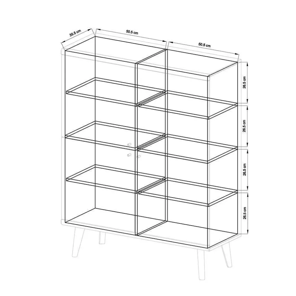 Set Wohnraum Kombi mit TV Board - Cablos (dreiteilig)
