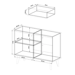 Set Wohnzimmer Schränke & Regal - Cablos (vierteilig)