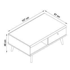 Set Wohnzimmermöbel im Skandi Design - Cablos II (fünfteilig)