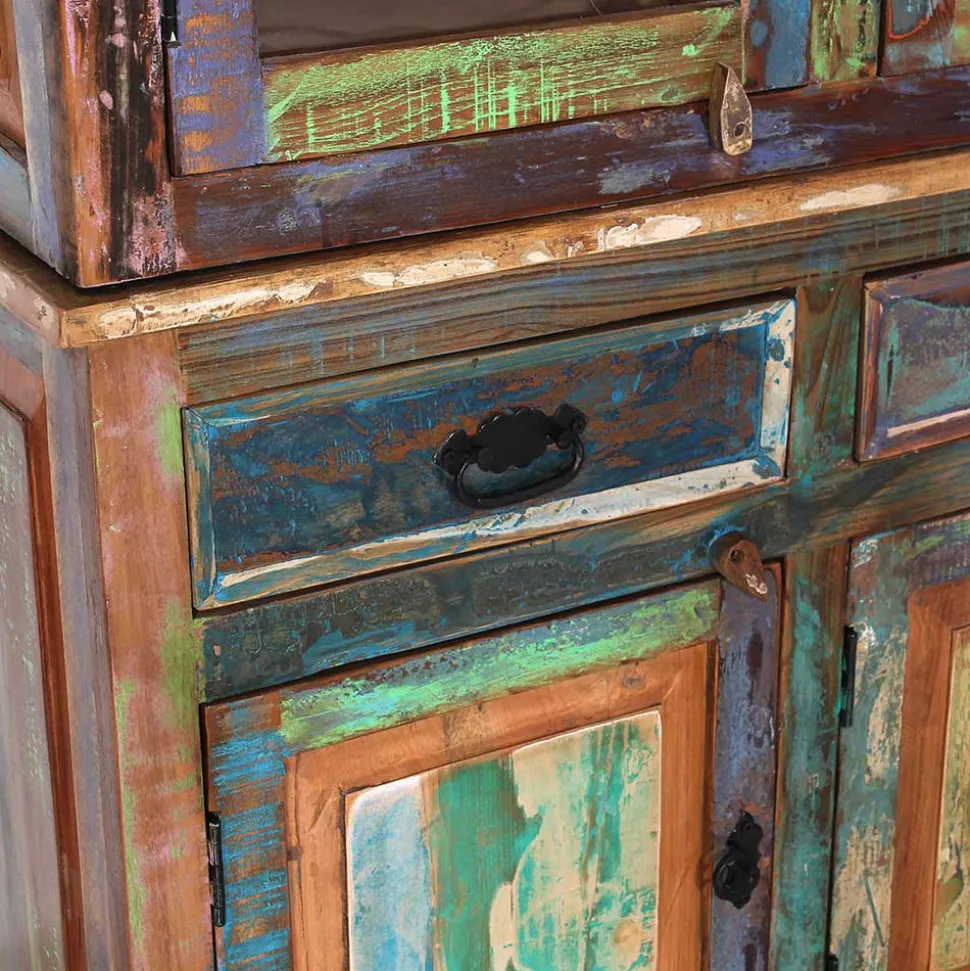 Shabby Chic Buffetschrank in Braun Bunt - Jamaica