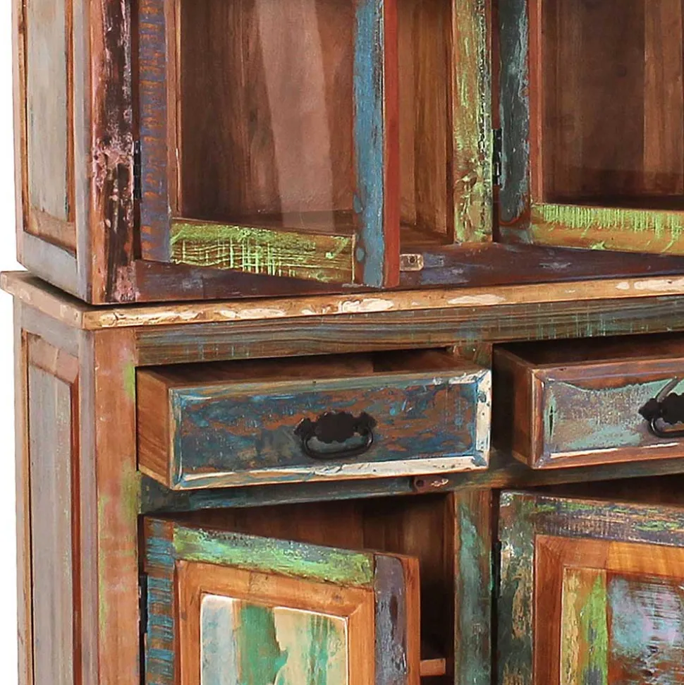 Shabby Chic Buffetschrank in Braun Bunt - Jamaica