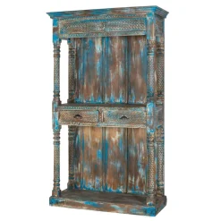 Shabby Chic Regal in unregelmäßgem Blau lackiert - Emrene
