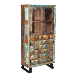Shabby Design Vitrine aus Recyclingholz - Zeremonia