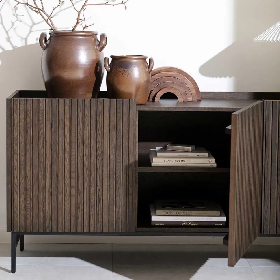 Sideboard in Eiche Dunkelbraun Furnier - Rubrin
