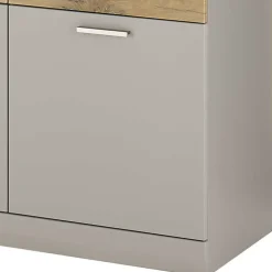 Sideboard in Hellgrau & Zinneiche Dekor - Lioscas