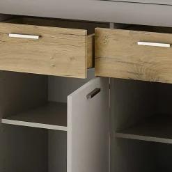 Sideboard in Hellgrau & Zinneiche Dekor - Lioscas