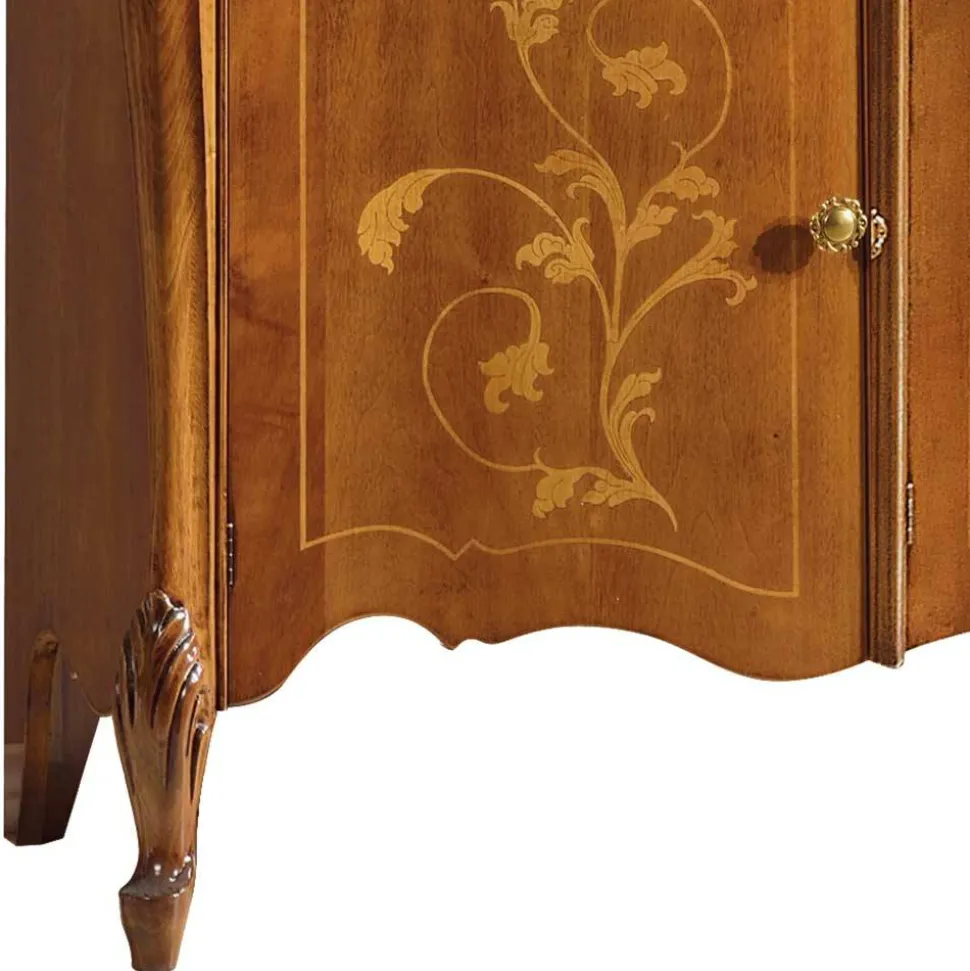 Sideboard in Nussbaum mit Ranken Dekor - Carlenna